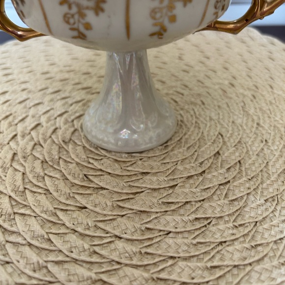 Vintage Pearlescent Royal Sealy Lusterware Double Handled Compote Cup, Berry cup - Picture 4 of 12